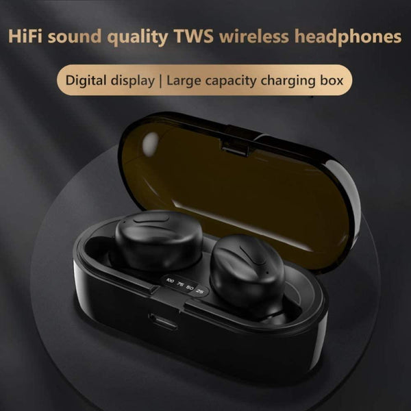 Bluetooth V5.0 Earphones TWS True Wireless Headphones In-Ear Earbuds Waterproof Mini Headsets HiFI Stereo Sports Earpiece - Shopsteria