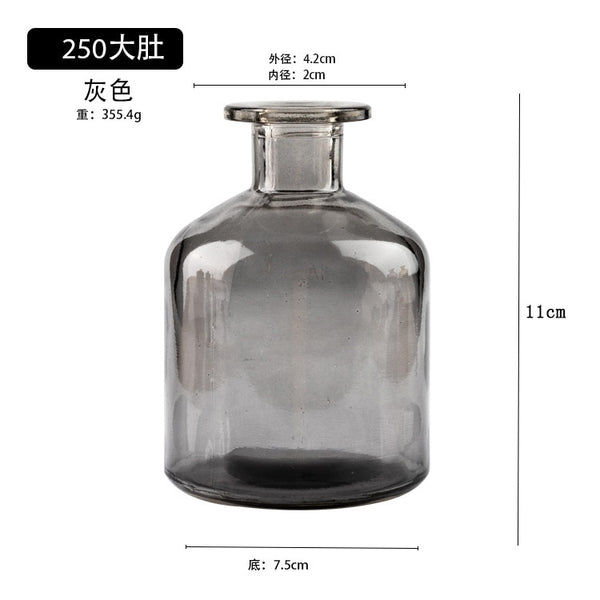 Vase Living Room Dried Flowers Nordic Ins Style Glass Transparent Dill Home Decoration Accessories Flower Vases For Homes - Shopsteria