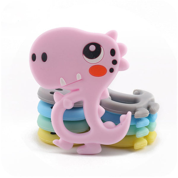 Silicone Teether Dinosaur Rattle Baby Teething Pendant DIY Pacifier Clip Accessories Baby Nursing Gifts - Shopsteria