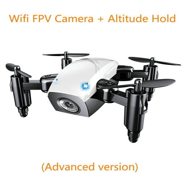 Mini Drone With Options of Camera or No Camera Foldable RC Quadcopter Altitude Hold Helicopter WiFi FPV Micro Pocket Drone - Shopsteria