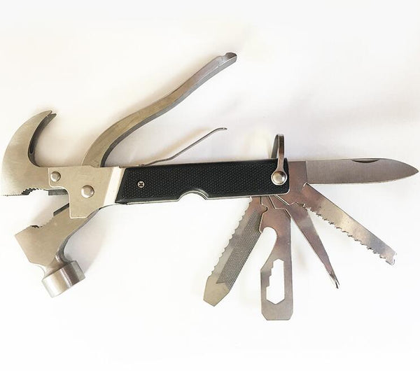 TAC TOOL 18 IN 1  Camping Multi Tools Multifunction Claw Hammer Outdoor Survival Gear Folding - Shopsteria