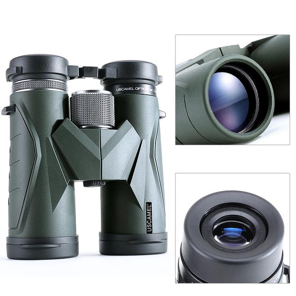 USCAMEL Binoculars 8x42 Waterproof Telescope Professional Hunting Optics Camping Outdoor (Army Green) - Shopsteria