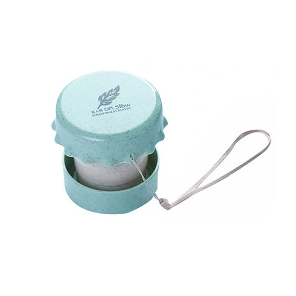 Portable Straw Wheat Plastic Telescopic Drinking Collapsible Folding Cup Travel Camping Convenient Easy To Carry Travel Bottle - Shopsteria