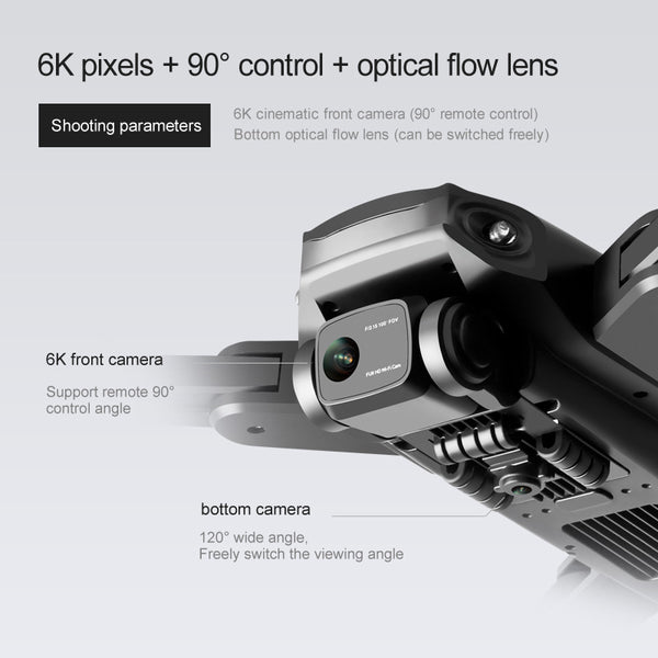 Drone GPS HD Aerial Photography 4K Dual-Camera Optical Flow Positioning Quadcopter - Shopsteria
