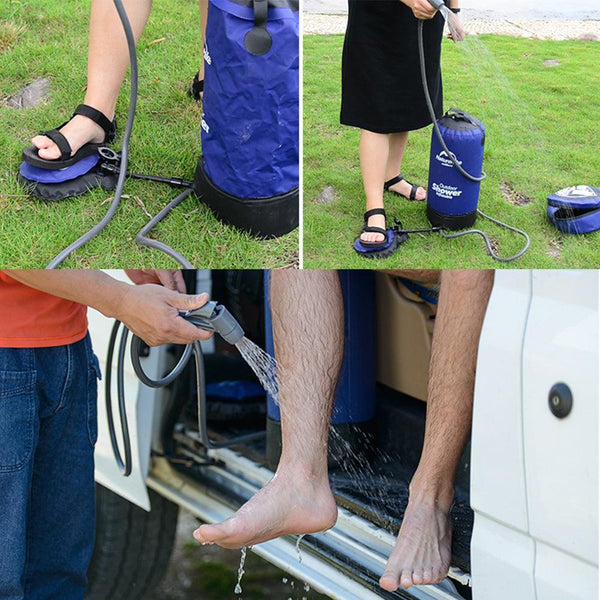 11L Pvc Portable Shower Outdoor Camping Shower Hiking Hydration Water Bag Water Tank Waterbag - Shopsteria
