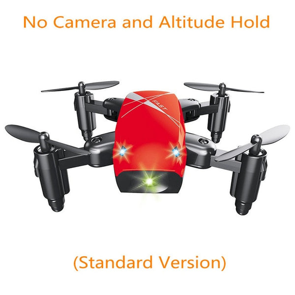 Mini Drone With Options of Camera or No Camera Foldable RC Quadcopter Altitude Hold Helicopter WiFi FPV Micro Pocket Drone - Shopsteria