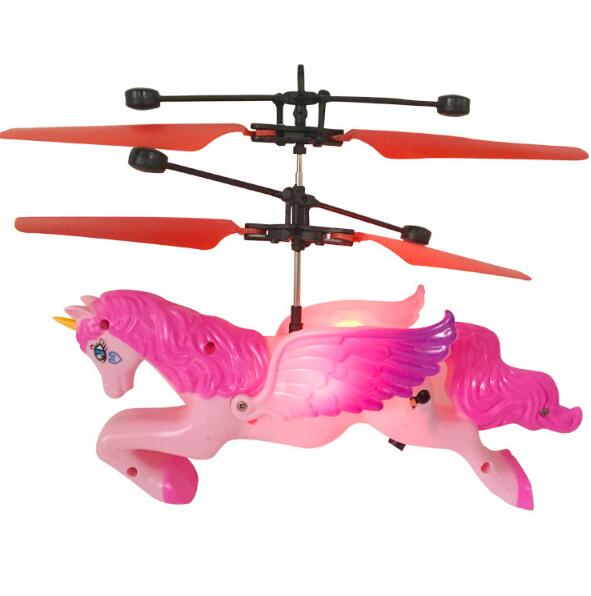 New Unicorn Flying Machine Cartoon Helicopter Children's Toy Hand Gesture - Shopsteria