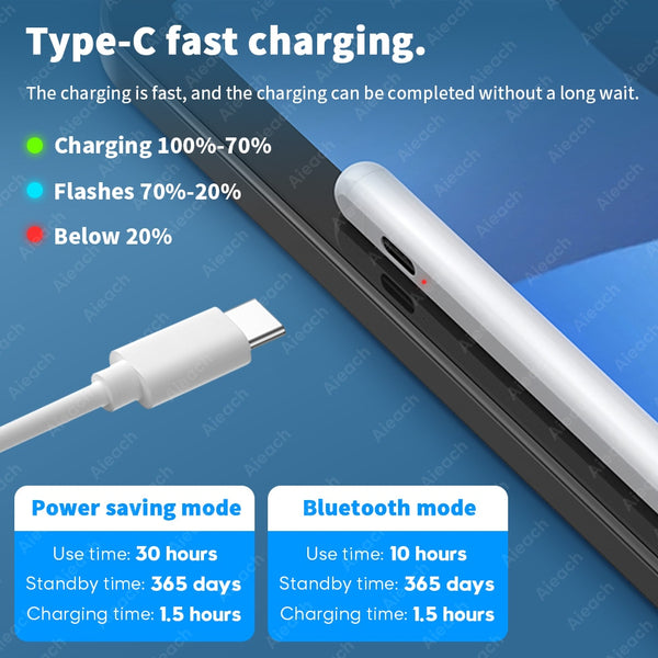 Pencil  For Apple 2 iPad 23th Gen Bluetooth Stylus Pen For iPad Drawing - Shopsteria