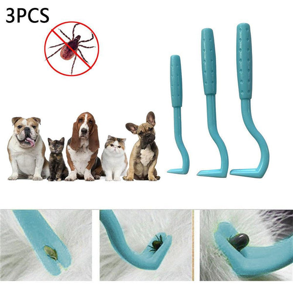 3PCS Pet Flea Remover Tool Scratching Hook Remover Pet Cat Dog Grooming Supplies Tick Picker Flea Removal Tool Pet Comb - Shopsteria
