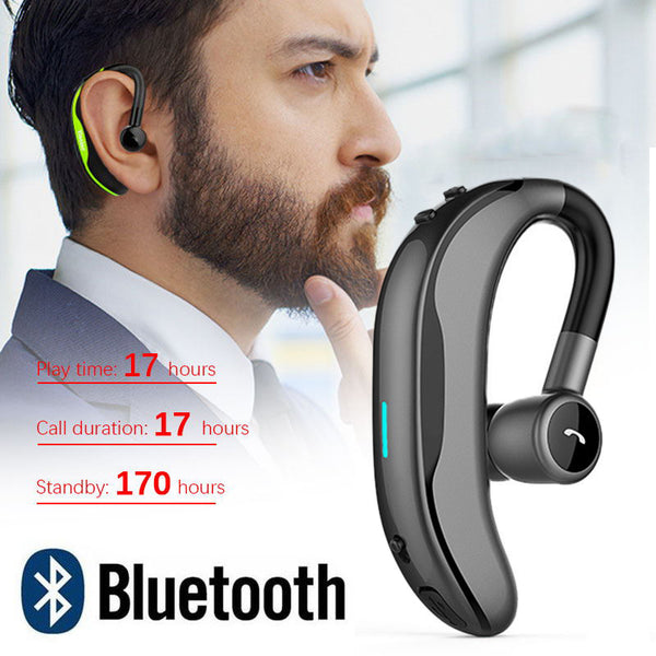 Wireless Single Bluetooth Earphones Stereo Headset Handsfree with Microphone Headphones - Shopsteria