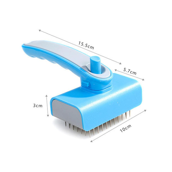 Dog Self Cleaning Needle Comb Professional Automatic Pet Grooming Brush Multi-purpose Puppy Cat Hair Removal Beauty Massage Tool - Shopsteria