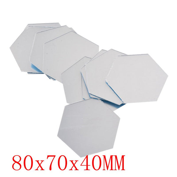 6/12 Pcs 3D Hexagon Acrylic Mirror Wall Stickers - Shopsteria