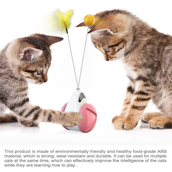 Pet cat Toys Feather Ball Teaser - Shopsteria