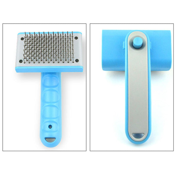 Dog Self Cleaning Needle Comb Professional Automatic Pet Grooming Brush Multi-purpose Puppy Cat Hair Removal Beauty Massage Tool - Shopsteria