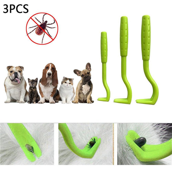 3PCS Pet Flea Remover Tool Scratching Hook Remover Pet Cat Dog Grooming Supplies Tick Picker Flea Removal Tool Pet Comb - Shopsteria