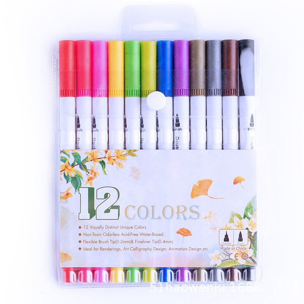 Manga Art Markers Pen Brush Watercolor Dual Tip - Shopsteria