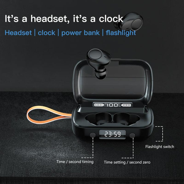 High Quality Bluetooth Earbuds TWS Headset Wireless Earphone Touch Control HiFI HD Stereo Earbuds Digital display for sport outdoor activities fun home - Shopsteria007