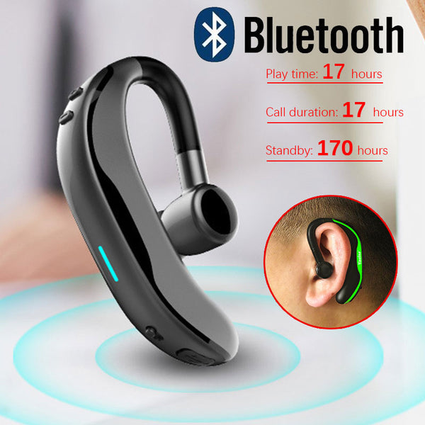 Wireless Single Bluetooth Earphones Stereo Headset Handsfree with Microphone Headphones - Shopsteria