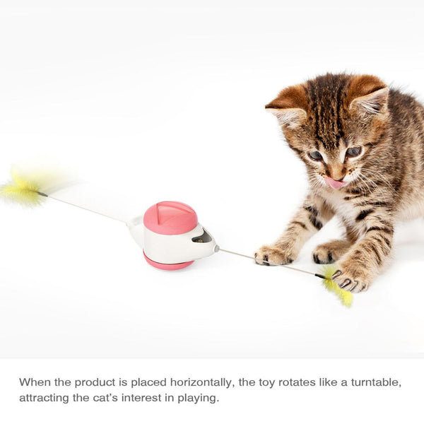 Pet cat Toys Feather Ball Teaser - Shopsteria