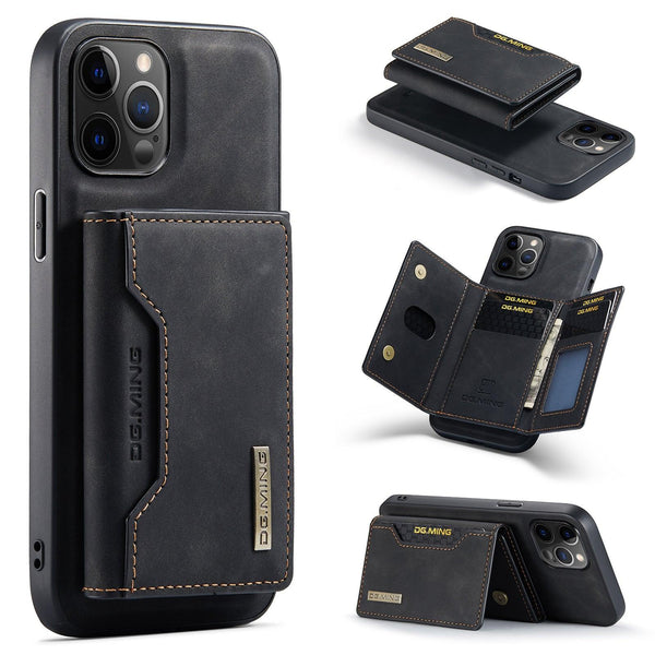 Leather iPhone case  suitable for various iPhone types with Separate magnetic  card case - Shopsteria007