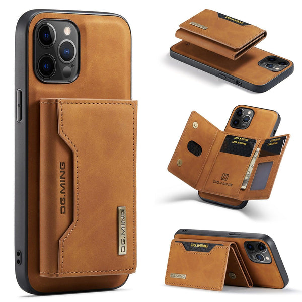 Leather iPhone case  suitable for various iPhone types with Separate magnetic  card case - Shopsteria007