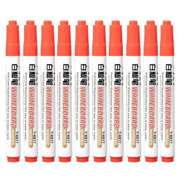 10pcs/set Waterborne Whiteboard Marker Pen Black/Blue/Red - Shopsteria