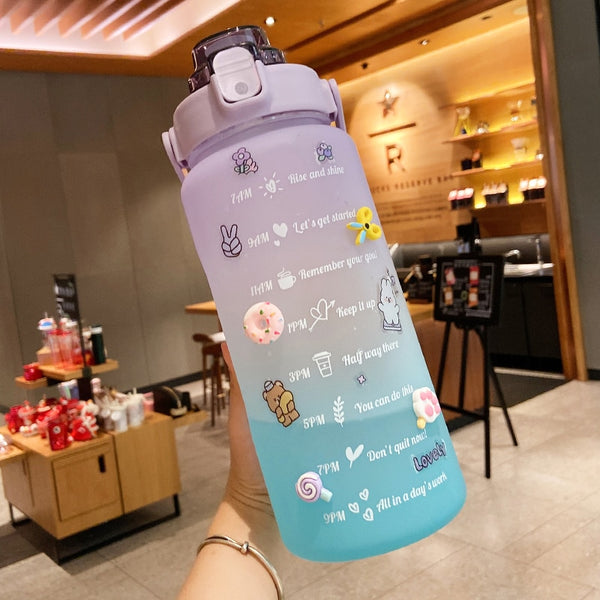 Motivational Water Bottle Multi Sizes Large Capacity - Shopsteria
