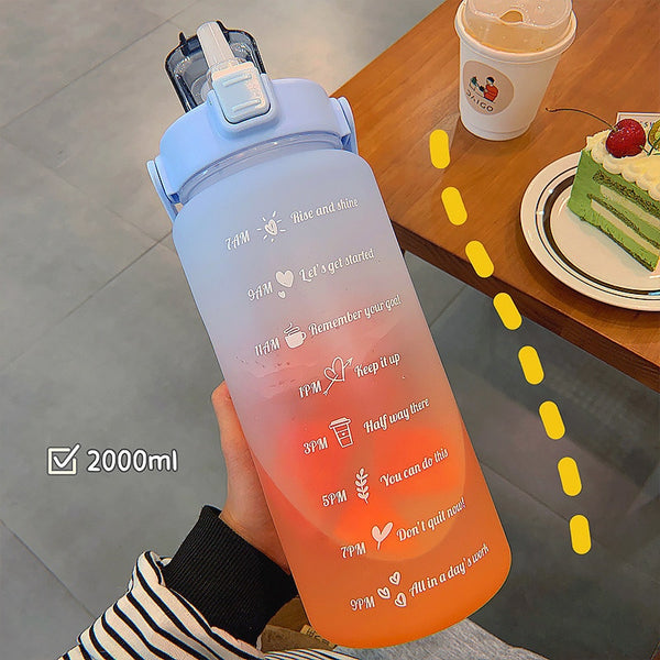 Motivational Water Bottle Multi Sizes Large Capacity - Shopsteria