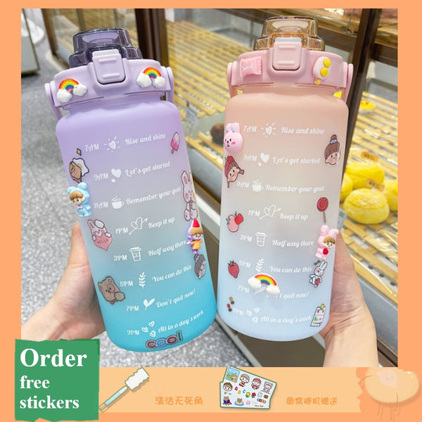 Motivational Water Bottle Multi Sizes Large Capacity - Shopsteria