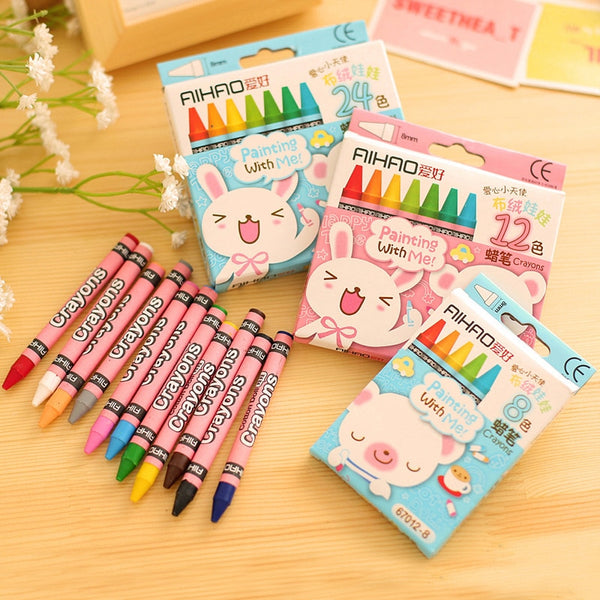 8/12/24/48 Colors Crayons Pastel Art Pen Drawing Paint Graffiti Pen School Office Art Supplies Stationery Crayons For Kids - Shopsteria