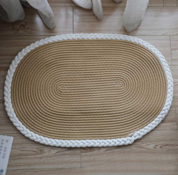 Hand-woven Japanese-style Minimalist Floor Mat Study Bedroom - Shopsteria007