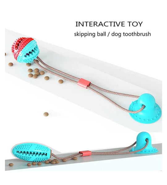 Multifunction Dog Molar Interactive Bite Toy With Suction Cup - Shopsteria