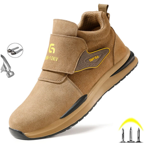 Fashion 2024 Latest 10KV Heat Resistant Welding Shoes Steel Toe Cap Men Work Safety Shoes Nail Proof Anti Smashing Sneakers