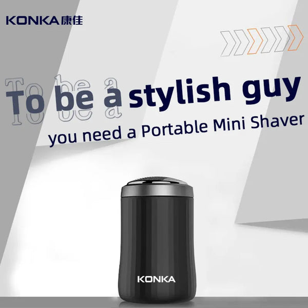 Ditch the Bulk, Keep the Buzz: KONKA Mini Electric Shaver - Travel-Ready Precision Shaving (Wet or Dry!)