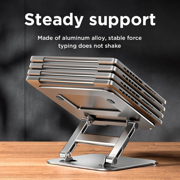 Foldable Aluminum Alloy Laptop Stand for  MacBook Air and Pro – Portable Notebook Holder