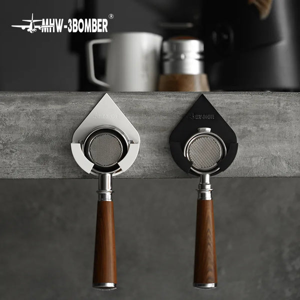 Versatile Coffee Filter Holder for 51mm, 53mm, 54mm, and 58mm Portafilters – Space-Saving Wall Hanging Rack for Café Tools and Home Barista Accessorie