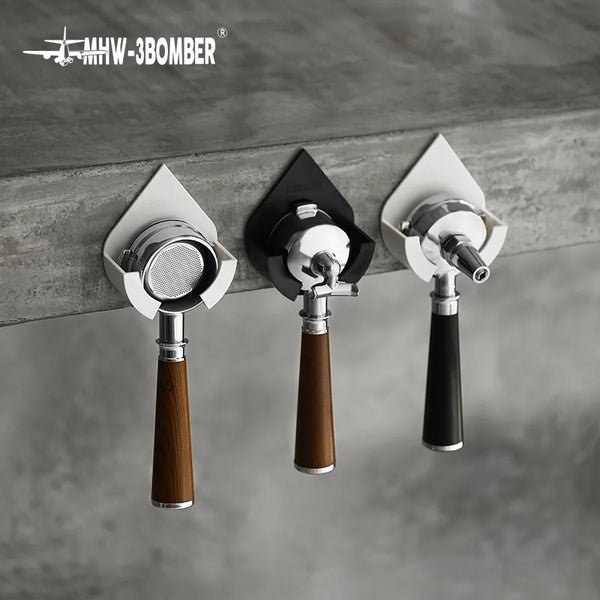 Versatile Coffee Filter Holder for 51mm, 53mm, 54mm, and 58mm Portafilters – Space-Saving Wall Hanging Rack for Café Tools and Home Barista Accessorie