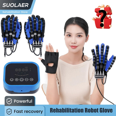 Motorized Rehabilitation Gloves: Advanced Finger Trainer for Stroke Recovery - 9 Levels of Strength