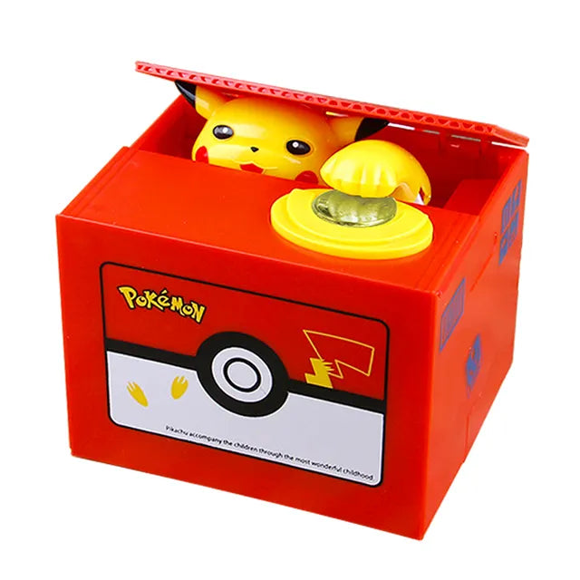 Pikachu Piggy Bank - Anime Cartoon Electronic Money Box with Action Figure and Music Feature