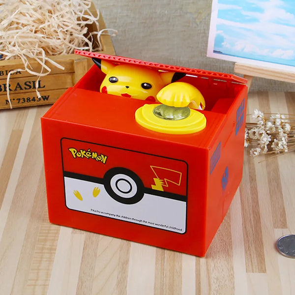 Pikachu Piggy Bank - Anime Cartoon Electronic Money Box with Action Figure and Music Feature