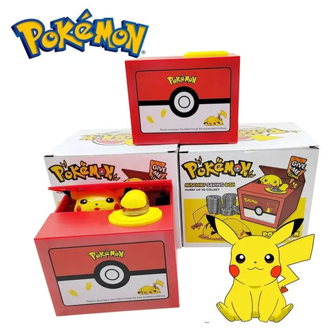 Pikachu Piggy Bank - Anime Cartoon Electronic Money Box with Action Figure and Music Feature