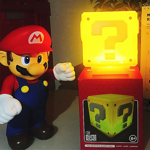 Level Up Your Space with the 10cm Super Mario LED Question Mark Lamp