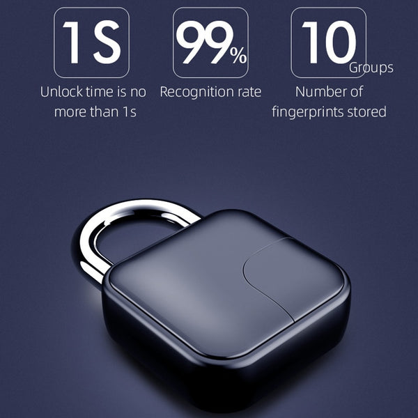 Secure Your World  Waterproof Fingerprint Padlock – Smart Cabinet and Luggage Lock