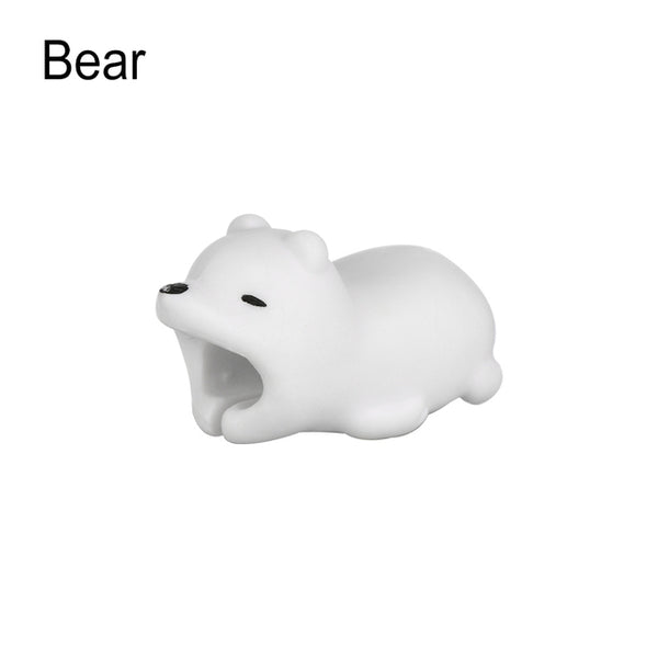 Cable Protector for iPhone Cable Charger USB Cable Winder Holder Accessory Organizer Cute Animal Doll Model Funny - Shopsteria