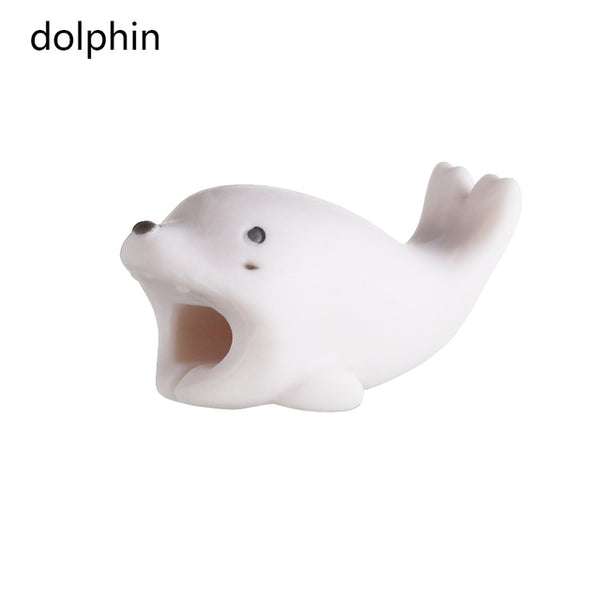 Cable Protector for iPhone Cable Charger USB Cable Winder Holder Accessory Organizer Cute Animal Doll Model Funny - Shopsteria