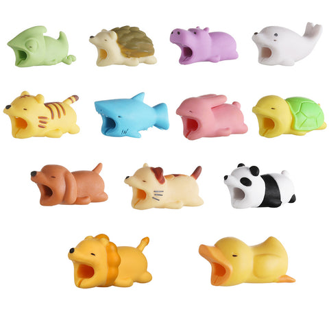 Cable Protector for iPhone Cable Charger USB Cable Winder Holder Accessory Organizer Cute Animal Doll Model Funny - Shopsteria