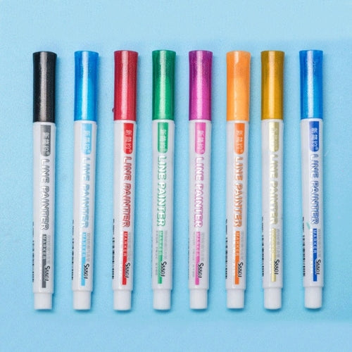 Multi Color Double Line Outline Art Pen Marker Pen Diy Graffiti Outline - Shopsteria