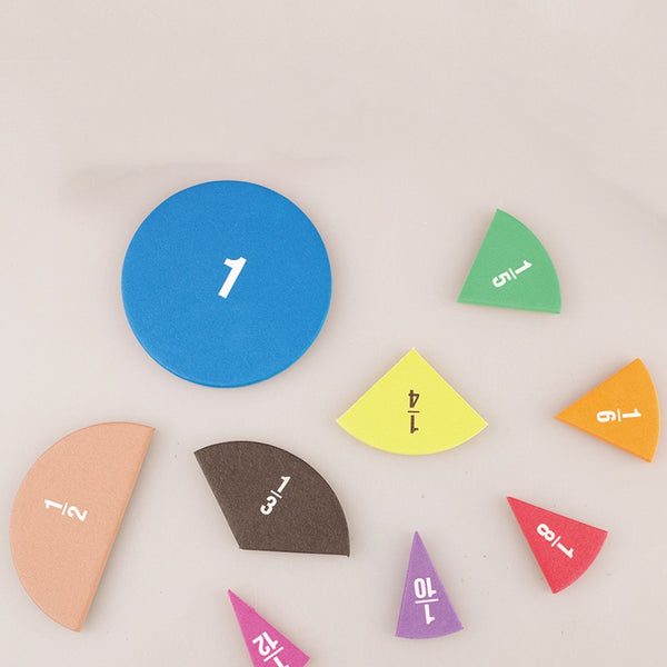 51Pcs EVA Round Shaped Fractions Instrument Montessori Math Educational Toys Math Teaching Gifts Student Learning Tool - Shopsteria