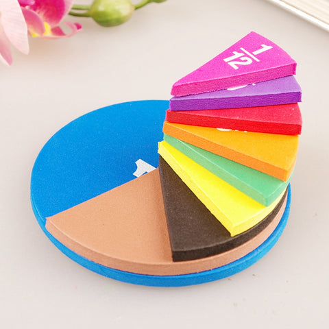 51Pcs EVA Round Shaped Fractions Instrument Montessori Math Educational Toys Math Teaching Gifts Student Learning Tool - Shopsteria