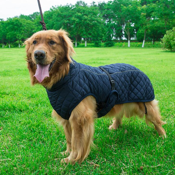 Dog Clothes Winter Thickening Warm Pet Reflective Outdoor Jacket Coat - Shopsteria